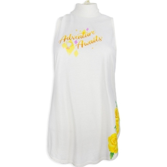 New Disney Beauty and The Beast Graphic Halter Medium - Picture 1 of 8